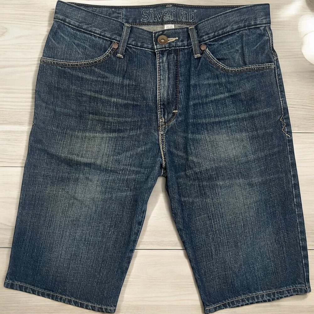 Levi's Silver Tab Men's Y2K Denim‎ Shorts 32W Indie Sleaze Jorts Skater Grunge